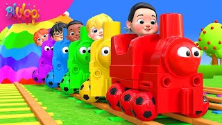 Train Choo Choo Song  Colorful Train  BluLoo Nursery Rhymes amp Kids Songs [upl. by Lucina]