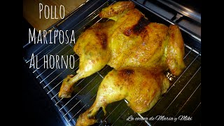 POLLO mariposa al horno  marinado  súper jugoso 😋 [upl. by Phillipp830]