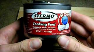 Sterno Cooking Fuel Survival Prep Overview [upl. by Siclari198]