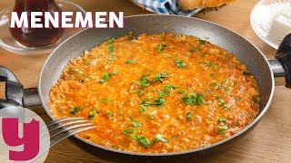 Menemen Tarifi  Kahvaltı Tarifleri  Yemekcom [upl. by Ailimat]