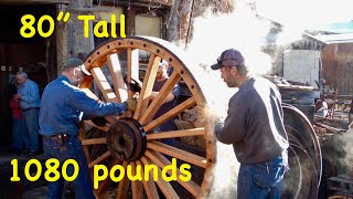 Building 1080 lb Wood Wheels for the Borax Wagons  Massive Wheelwright Work [upl. by Davey12]