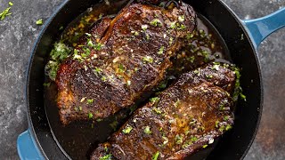 PanSeared Steak with Garlic Butter [upl. by Mlawsky]