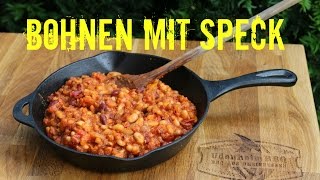 Bohnen mit Speck  baked Beans amp Bacon [upl. by Trebled803]