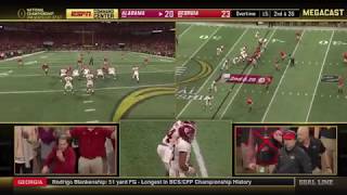 4 Alabama vs 3 Georgia  Game Winning Touchdown Command Center View [upl. by Adnohsat]