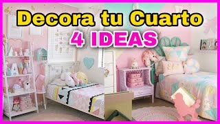 4 MANUALIDADES PARA DECORAR TU HABITACIÓN  DECORA TU CUARTO  NatyGloss [upl. by Nylave]