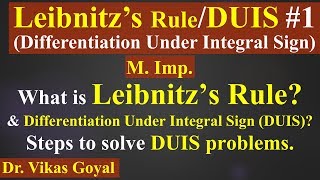 Leibnitzs Rule for DUIS 1 in Hindi Mimp Differentiation under Integral Sign Engineering Maths [upl. by Maharba]