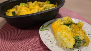 Schneller und einfacher Blumenkohl Brokkoli Auflauf  VEGETARISCH  Gemüseauflauf [upl. by Ardnaiek]