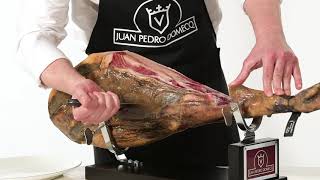 Como cortar un jamón de bellota 100 ibérico [upl. by Anai]