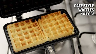 Waffle Recipe  Eggless Cafe Style NO EGG Waffles  CookingShooking [upl. by George498]