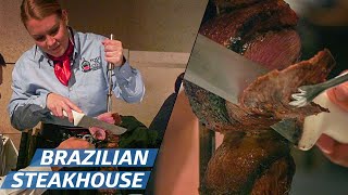 How A Brazilian Steakhouse Serves 1000 People per Night — How To Make It [upl. by Mahmud665]