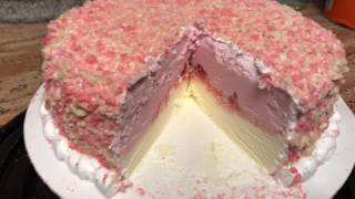 Food Review  Friendlys  Strawberry Krunch Ice Cream Cake   MrMaD [upl. by Elissa]