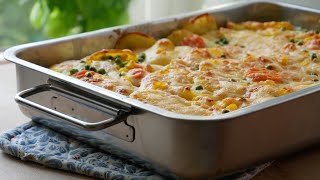 Kartoffel Gemüse Auflauf Rezept  Veggie Potato Bake Recipe  ENG SUBS [upl. by Jary]