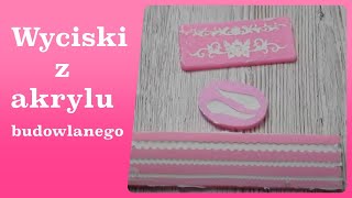 Wyciski  odciski  odlewy akrylowe z foremek silikonowych  tutorial DIY [upl. by Selinski]