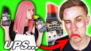 MALUJE SWOJEGO CHŁOPAKA 😂 Makeup Surprise💄Poopsie Slime DIY Rainbow Surprise [upl. by Ainud]