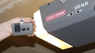 How to Program Craftsman Garage Door Opener remote DIY 12 HP and others [upl. by Labannah]