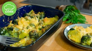 Kartoffelauflauf mit Brokkoli  Einfaches Rezept  Lets Cook [upl. by Asyen678]