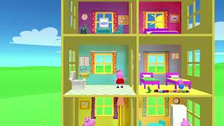 Peppa Pig Game  Crocodile Hiding in Toy House Furniture [upl. by Aisatsanna]