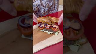 CROISSANT BURGER  SALLY CUISINE [upl. by Aynad607]