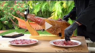 How To Carve A Whole Jamon Iberico De Bellota from Iberico Club 2 min StepbyStep video [upl. by Kcarb]