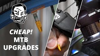 10 Ridiculously Cheap Mountain Bike Upgrades [upl. by Seuqcaj967]