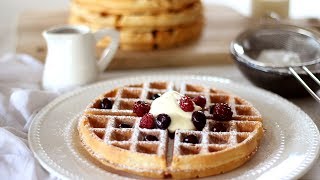 Belgian Waffle Recipe  How to Make Waffles [upl. by Odnumyer]