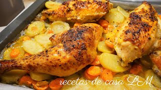 POLLO AL HORNO CON LIMÓN FÁCIL Y RÁPIDO [upl. by Boy]