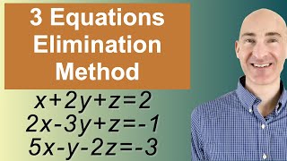 Solving Systems of 3 Equations Elimination [upl. by Boff669]