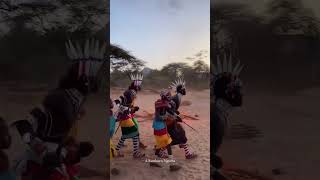 Samburu people singing around bonfire [upl. by Aliab433]