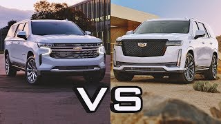 2021 Chevrolet Suburban vs 2021 Cadillac Escalade  Excellent Large SUV [upl. by Lobiv637]