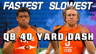 Slowest amp Fastest QB 40Yard Dash Times of the 2010s [upl. by Parrott]