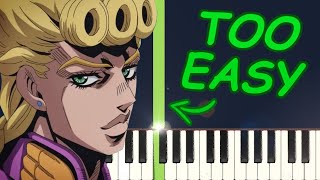 GIORNOS THEME  VERY EASY Piano Tutorial for BEGINNERS [upl. by Knuth223]