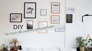 DIY un mur de cadres sans percer [upl. by Nivac785]