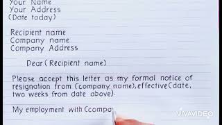 How to write resignation letter short and simple [upl. by Echo]