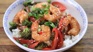 Quick and Easy Shrimp Stir Fry Recipe [upl. by Eux]