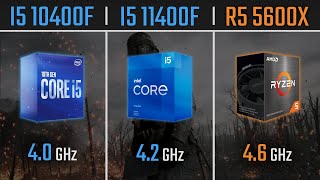 I5 10400F vs I5 11400F vs Ryzen 5 5600X  1080P 1440P amp 4K Benchmarks [upl. by Treva]