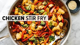 CHICKEN STIR FRY  easy healthy 30minute dinner recipe [upl. by Fraase]