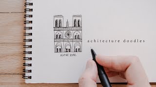 How To Draw Buildings  Architecture Doodles For Beginners [upl. by Llyrpa]