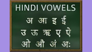 Hindi Vowels Pronunciation  Learn Hindi Alphabets [upl. by Eilliw875]