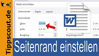 Seitenrand in Word einstellen [upl. by Sikata]