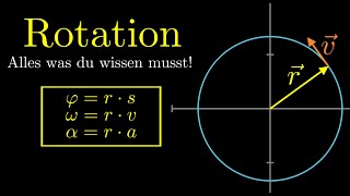 Drehbewegung  Rotation in der Physik  Grundlagen Berechnung wichtigste Formeln [upl. by Atreb397]