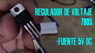 Regulador de voltaje 7805  fuente 5v  español [upl. by Kcirnek885]