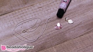 Quick amp Easy DIY Jewelry Swarovski Crystal Heart Necklace [upl. by Tome]