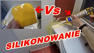 Silikonowanie łazienki palcem Vs szpachelką  Jak prawidłowo silikonować [upl. by Brockwell723]