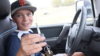 12 YEAR OLD DRIVING FOR THE FIRST TIME [upl. by Llenad]