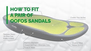 HOW TO FIT A PAIR OF OOFOS SANDALS [upl. by Nivrac]