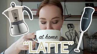 HOW TO MAKE A quotLATTEquot AT HOME moka pot  frother [upl. by Aisetra]