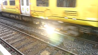 Merseyrail 507 009 making arcs at Birkdale station [upl. by Aleacin210]