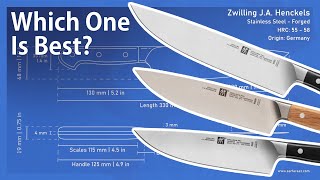 Comparing 7quot 8quot amp 10quot Zwilling Pro Chef Knives [upl. by Harrow747]