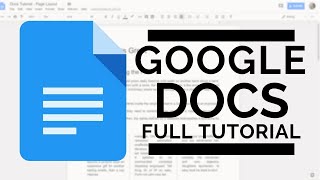 Google Docs  Full Tutorial [upl. by Metabel443]