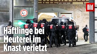 Gefängnismeuterei Polizei stürmt Knast in Thüringen  JVA Untermaßfeld [upl. by Sheley]